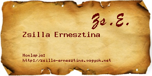 Zsilla Ernesztina névjegykártya